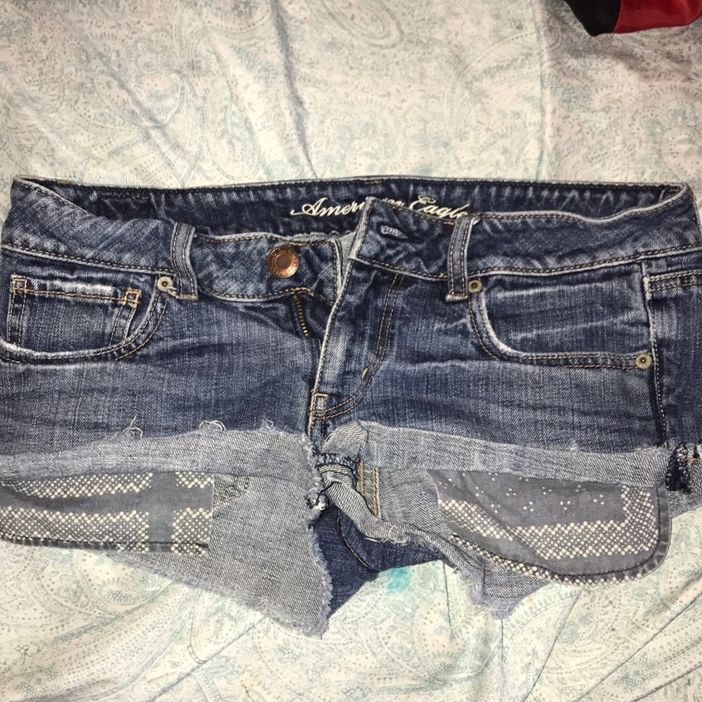 American Eagle denim shorts.